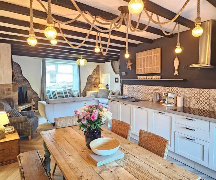 Harbour way dining table and lounge beyond
